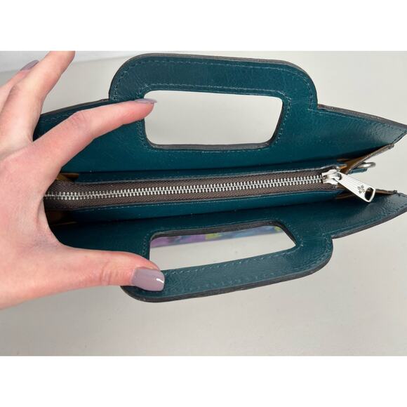 Patricia Nash Deep Blue Nature Floral Multi Color Satchel Bag Style P879420 - Picture 9 of 13